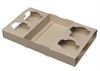 4 CUP DRINK TRAY BROWN E FLUTE 100/CTN